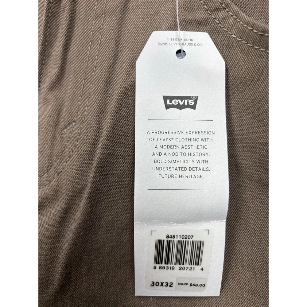 Levis 511 Pants Mens 30x32 Brown Slim Fit High Stretch Jeans A92130013 New